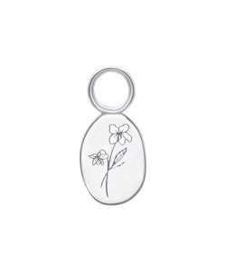 Cosmos Birth Flower Silver Charms CH-344